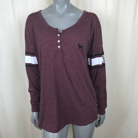 PINK Victoria's Secret Tops - NEW Pink Victoria's Secret Womens Medium LS Shirt